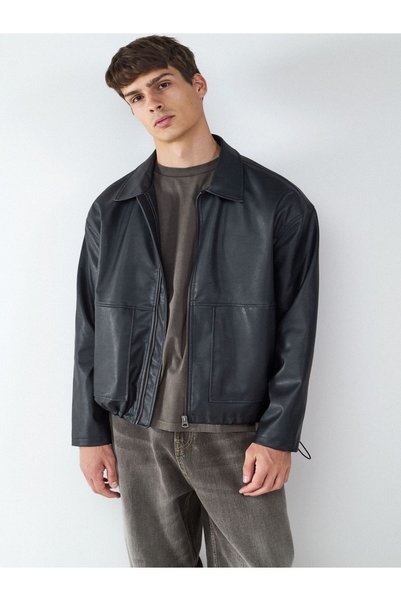 BALMAIN Kožená bunda Bunda s koženým efektom
