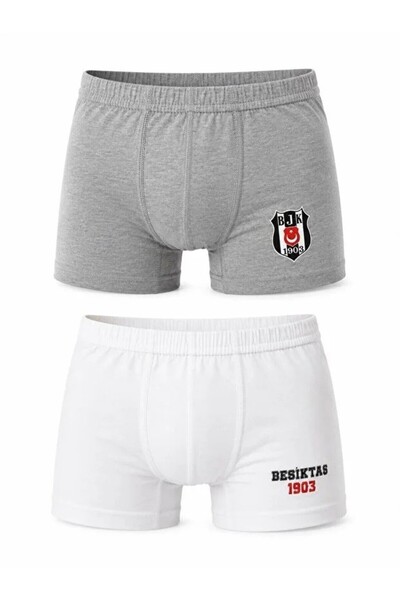 Bjk Licensed boys' white and grey fan-pack tank top 2-pack