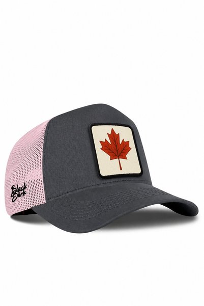 BlackBörk Șapcă Trucker antracit-roz cu logo Canada