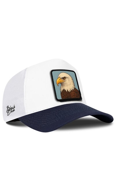 BlackBörk Pălărie de camioner cu logo-ul Eagle bleumarin-alb