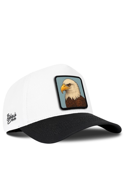 BlackBörk Black and White Baseball Cap with Eagle Logo