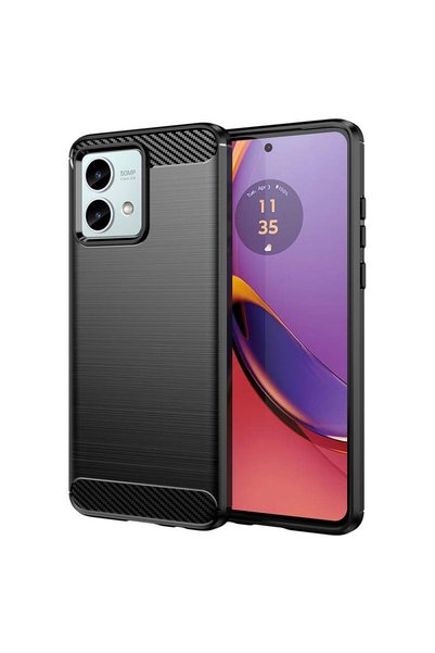 OEM Husă pentru Motorola Moto G84, accesoriu din silicon cu aspect de carbon,...