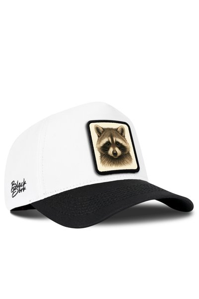 BlackBörk Șapcă de baseball alb-negru cu logo-ul Rakun