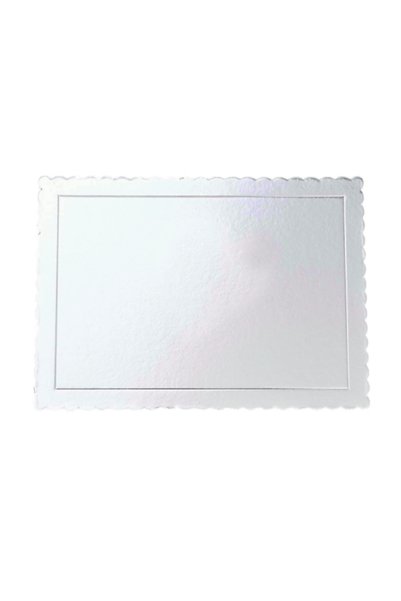Anyta Cooking Extra Hard Rectangular Cake Disc 3mm Thick - SILVER - 25 X 35 CM