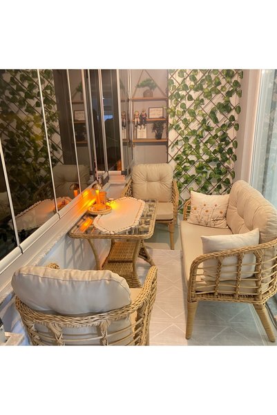 Tu Tienda KÜÇÜK BALKONLARA BÜYÜK KONFOR! KARTEPE GALVANİZ 2+1+1+SEHPA RATTAN ...