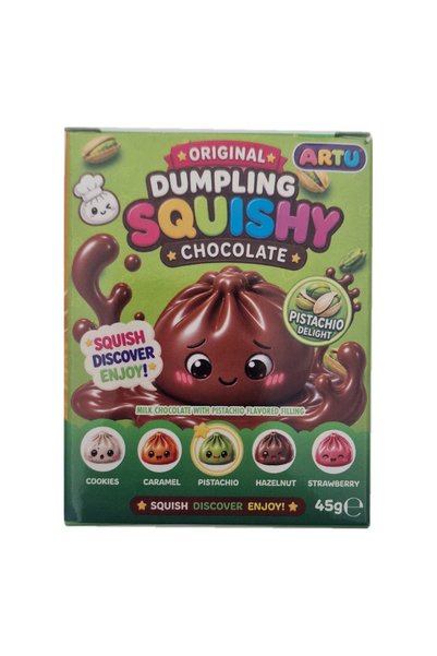Artu Ciocolata Dumpling Squishy cu fistic, 6 x 45 g