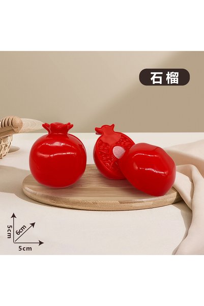 hanzhi Kids Plastic Food Cut Toy Pizza Fruit - Pomegranate [abs material]