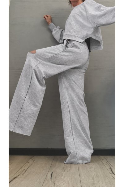 Keywest Set de trening pentru femei cu hanorac oversize scurt, cu detalii de ...