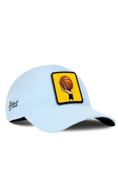 BlackBörk Six Ice Blue Baseball Cap with Basketball Logo