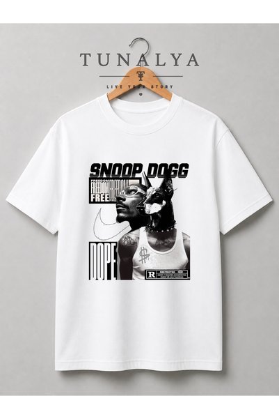 GRAFTTEE CLOTHING Oversized Unisex T-Shirt with Snoop Dogg Print