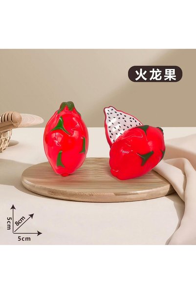 hanzhi Kids Plastic Food Cut Toy Pizza Fruit - Dragon fruit [abs material]