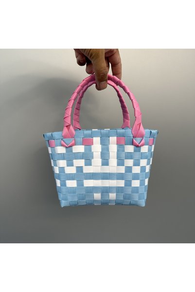 hanzhi Woven PVC Tote Bag Women Small Handbag