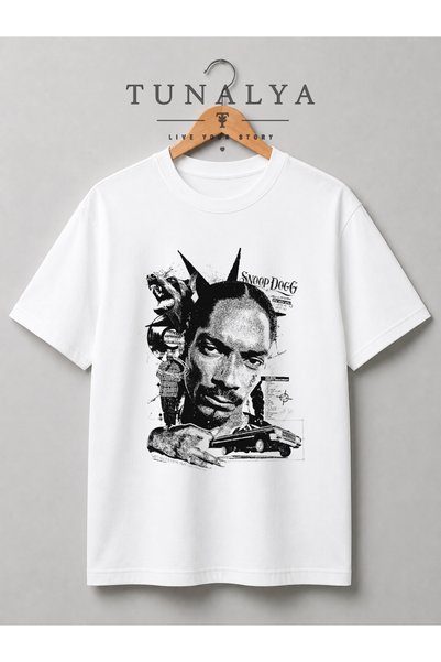 GRAFTTEE CLOTHING Oversized Unisex T-Shirt with Snoop Dogg Print