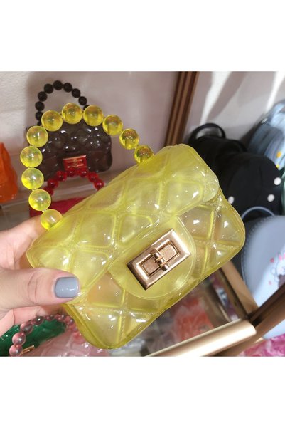 hanzhi Transparent Jelly Bag Rhombus Chain Mini