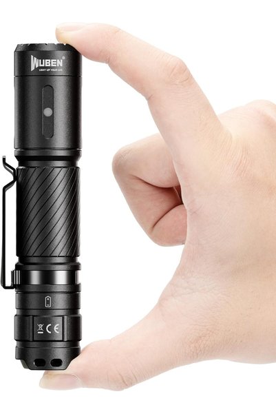 Wuben مصابيح C3 اليدوية: مصباح LED قابل لإعادة الشحن بقوة 1200 لومن، 6 أوضاع،...