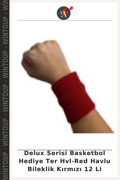 Wintoup Deluxe Series Basketball Gift Towel Hvl-Red Towel Wristband, Red, Pac...