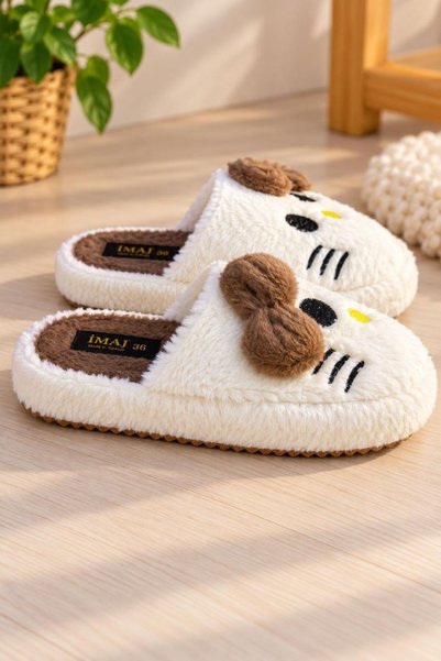 Peluş kadın Ev Terliği