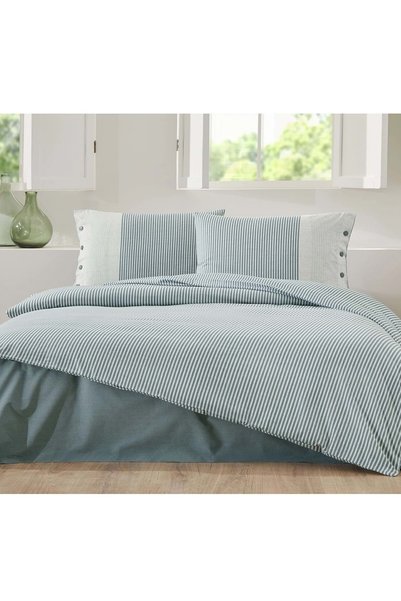 Özdilek Ranforce - Natural Line Blue - King Size Double Duvet Cover Set