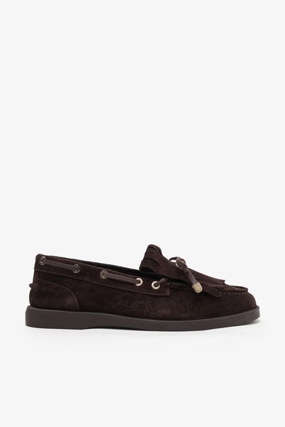 Louis Cardy Winnie Brown Suede Women's Loafers