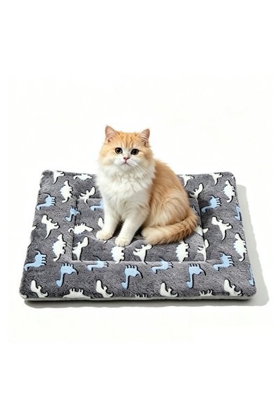 TERRIFI Cat Dog Bed Mat & Blanket, 50 x 37cm Soft Flannel Plush Pet Sleeping ...