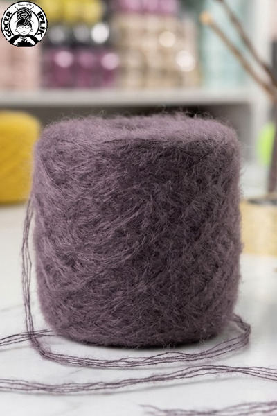 Göçer İplik Since Purple Melange Mohair 100 g Knitting Yarn