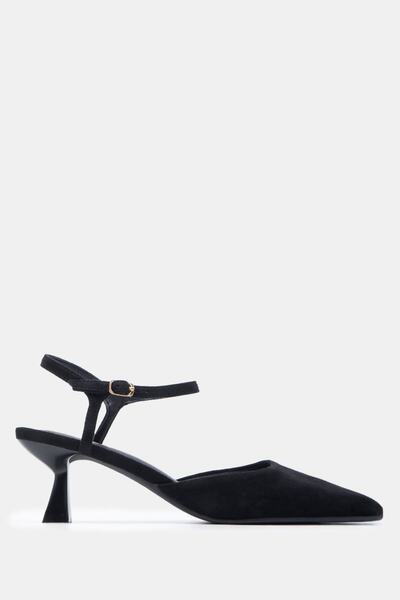 Luigi Γόβες Μυτερές Slingback με Μπαρέτα - Μαύρο - 37