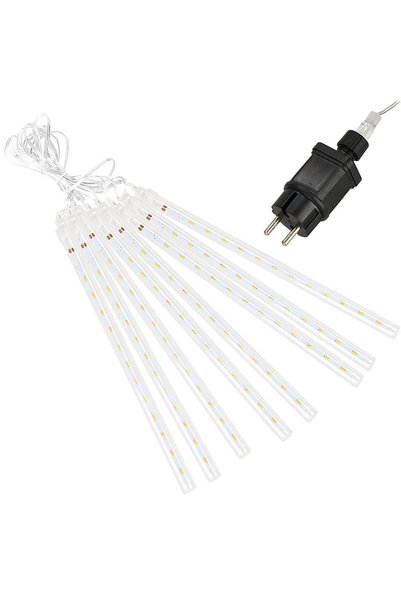 Sanlux (DL) Decorațiune de Crăciun, 8 tuburi, 30 cm, 144 LED-uri, ploaie de m...