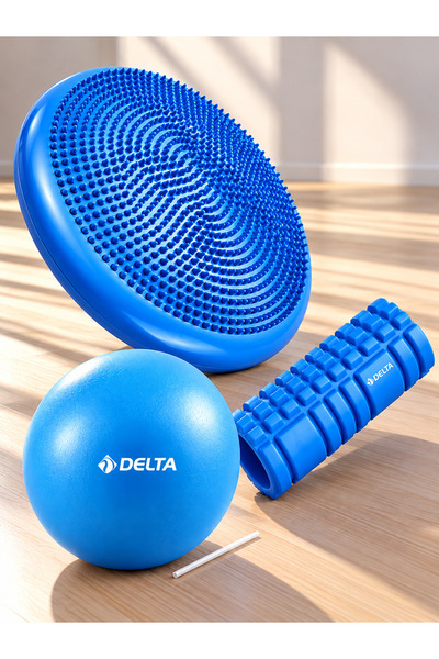 Delta Σετ άσκησης Pilates 3 τεμαχίων, Δίσκος Ισορροπίας Balance Trainer, Μέτρ...