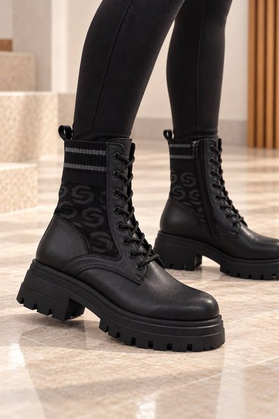 Acarbey Women's Knit-Patterned Boots