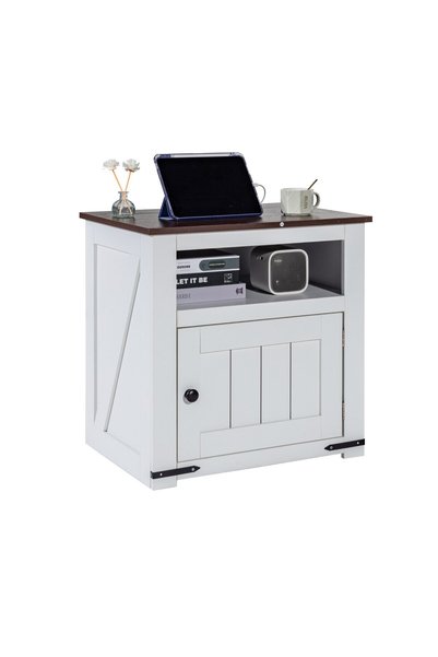 VEVOR Farmhouse end table, Product size: 610 x 457 x 608 mm, Type: Semi-light...