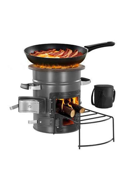 VEVOR Soba pe lemne pentru exterior, Număr model: S26-23, Material carcasă ex...