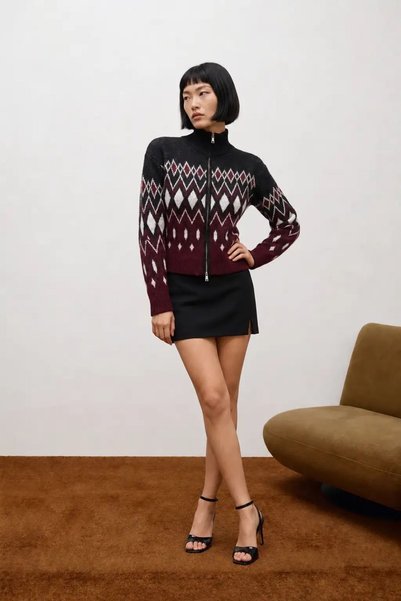 Hiccup سترة تريكو بنمط «MY FASHION» بقصّة عادية