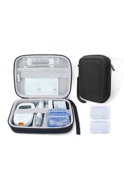 Krypthos Travel Case for Diabetic Supplies, Carrying Bag for Diabetes Blood G...