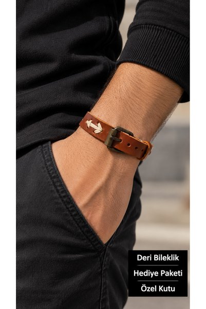 HER ŞEY NOTA www.herseynota.com Talverin Osma Cinnamon Taba Leather Men's Bra...