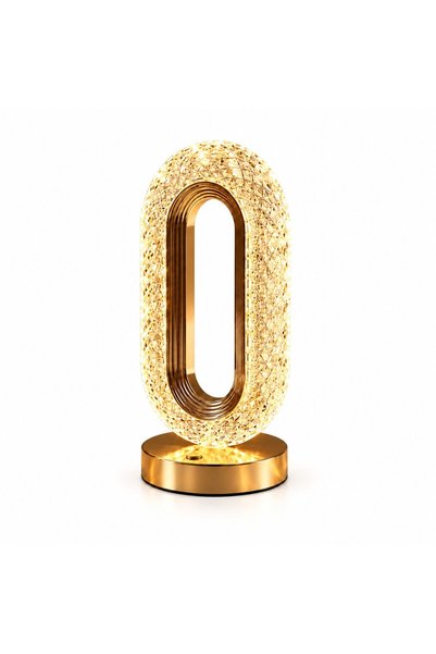 OEM Lampă decorativă cu LED-uri și cristale, ovală, cu suport, 3 moduri de il...