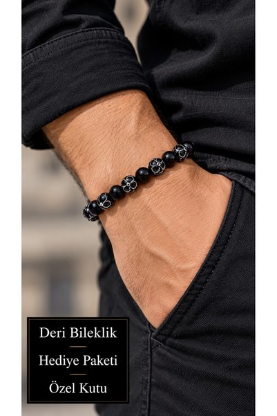 HER ŞEY NOTA www.herseynota.com Merzalis Orven Black Patterned Beaded Men's B...