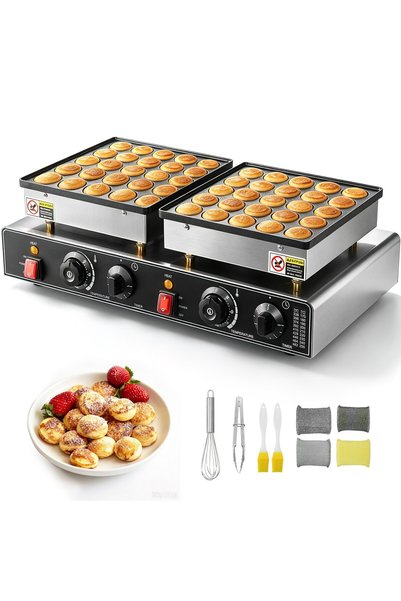 VEVOR Aparat comercial pentru vafe, Dimensiuni produs: 580 x 350 x 175 mm, Ma...
