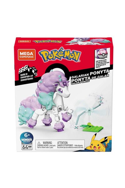 Mega Bloks Building kit, Mega Blocks, Pokemon Galarian Ponyta, 64 pieces, GYG94
