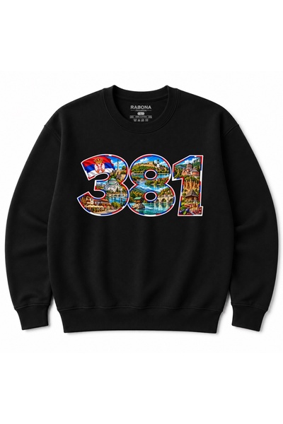 Rabona Fashion Serbia Heritage 381 – Φούτερ με στρογγυλή λαιμόκοψη και μοτίβο...