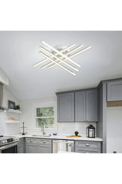 OEM Lustra LED cu Telecomanda, GIO, 81W, Lumina Rece/Clada/Neutra, Alb