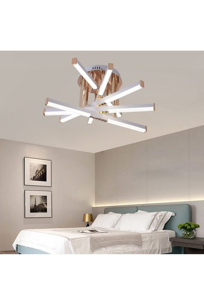 OEM Lustra LED cu Telecomanda LT182/5WH, 68W, 5 Elemente, Lumina Rece/Clada/N...