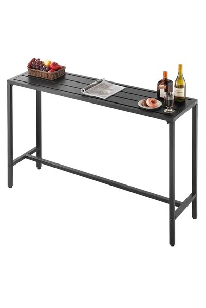VEVOR Masă de bar pentru exterior, Material: oțel Q195, Culoare: negru, Număr...