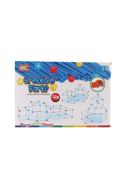 ETOY Set creativ de constructie creative forts cu 128 piese, ideal pentru for...