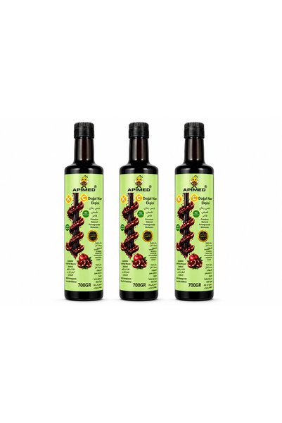 APİMED 100% Pomegranate Molasses, Rich in Minerals, 3 x 700 g, Additive-Free ...