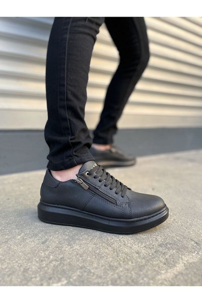 Ramer JY155 Warrior cu șireturi și fermoar din piele pantofi casual pentru bă...