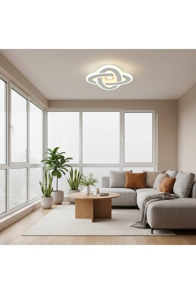 OEM Lustra LED CRINELLA 45W, Diametru 23cm, lumina Rece/Calda/Neutra, Alb