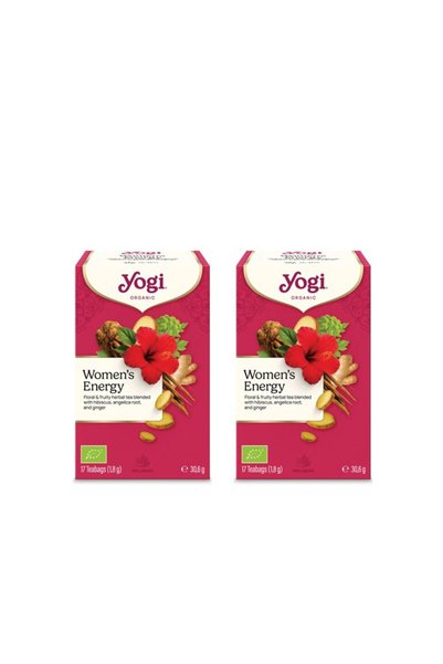 Yogi Tea Pachet 2 x Ceai bio Energie pentru Femei, 17 pliculete x 1.8g, (30.6g)