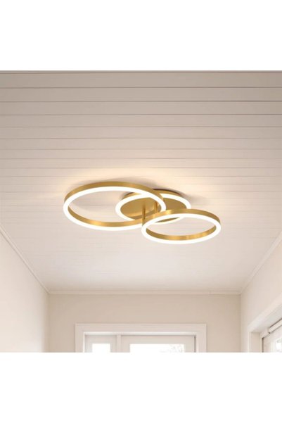 OEM Lustra LED cu telecomanda RINOVA 66W, 2 Cercuri, lumina Rece/Calda/Neutra...