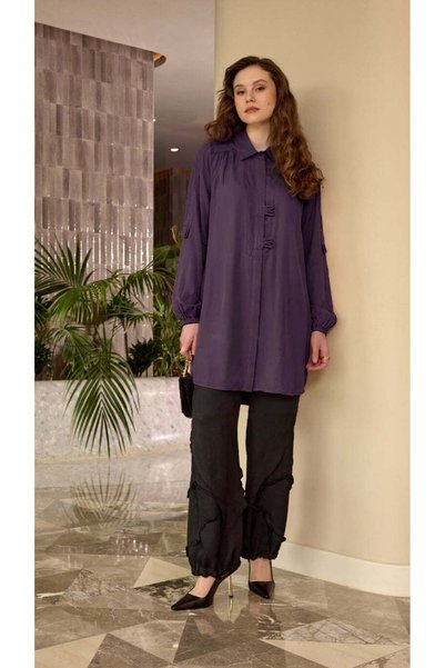 MissWhence Women's Versatile Shirt - Purple
