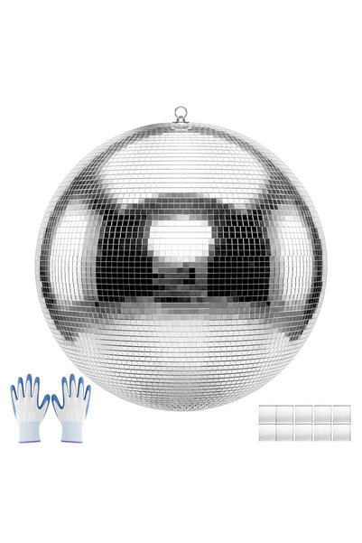 VEVOR Sferă disco cu oglinzi, Dimensiuni produs: Ø600 x 645 mm, Culoare: Argi...